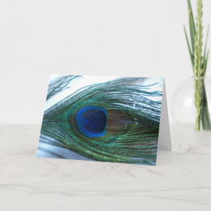 Cartão Pena de Peacock Elegante