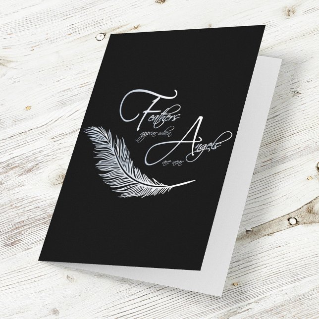 Cartão Penas aparecem quando os anjos estão próximos (Criador carregado)