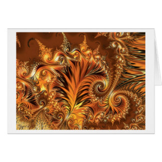 Cartão Penas douradas