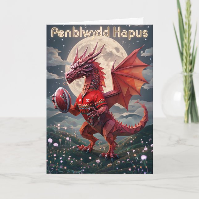 Cartão Penblwydd Hapus Happy Birthday (Frente)