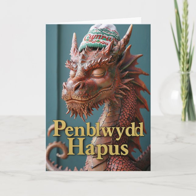 Cartão Penblwydd Hapus Happy Birthday (Frente)