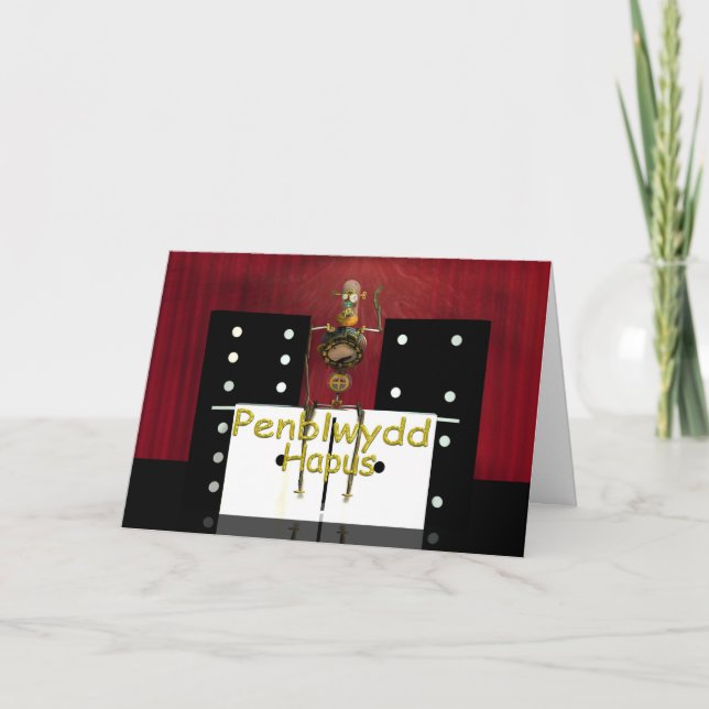 Cartão Penblwydd Hapus, Happy Birthday Bilingual card (Frente)