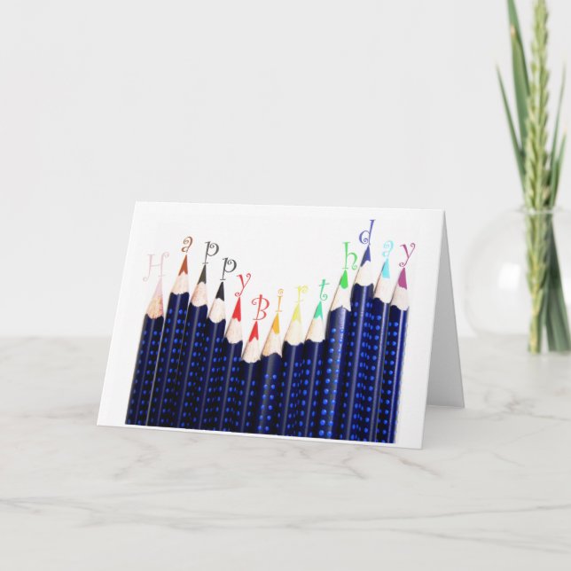 Cartão Pênciis de aniversário (Frente)