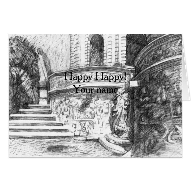 Cartão Pêncilart Monocromo Preto e Branco (Frente Horizontal)