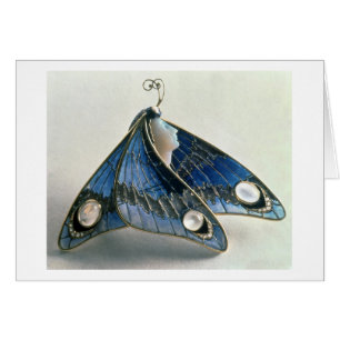 Cartão Pendente de Nouveau da arte no formulário uma