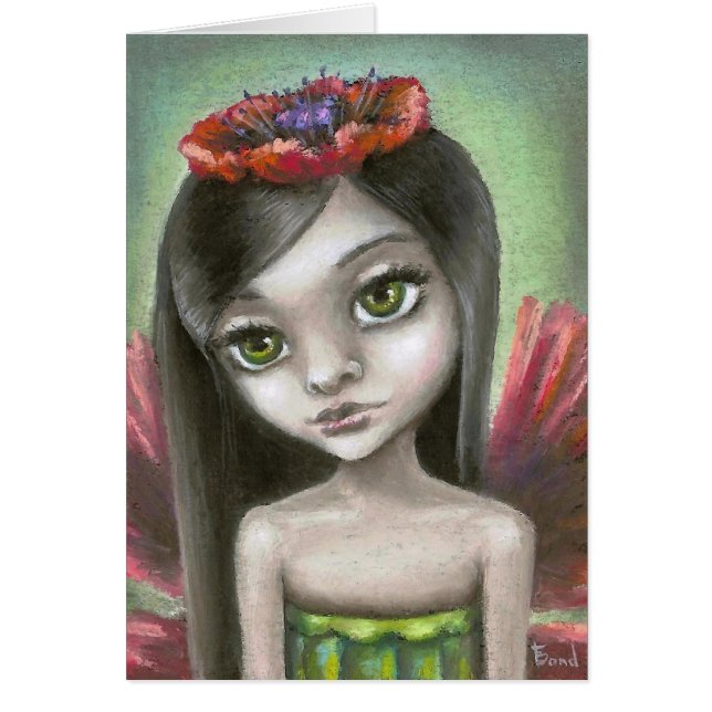 Cartão Penélope os fae da papoila (Frente)