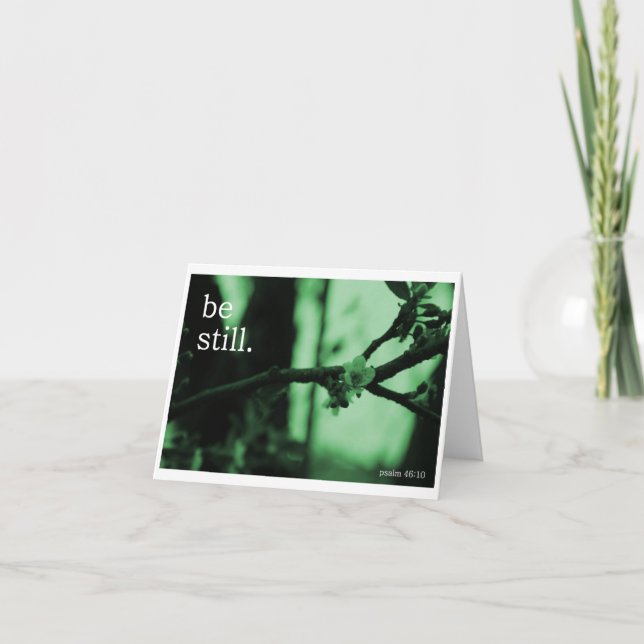 Cartão Pengi Apados Be Still notecard (Frente)