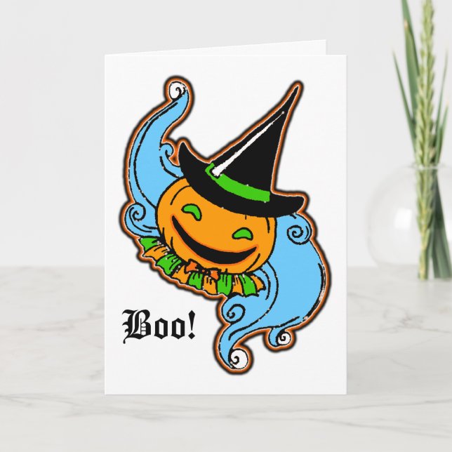 Cartão PengiHoliday pumpkinhead greeting card (Frente)