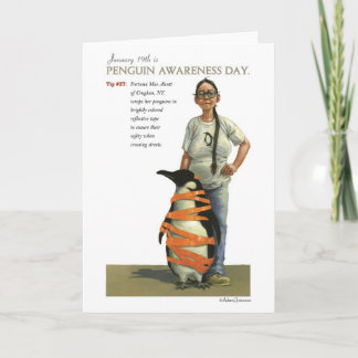 Cartão Penguin Awareness Day Card