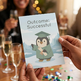 Cartão Penguin Graduate | Outcome Successful Dry Humour