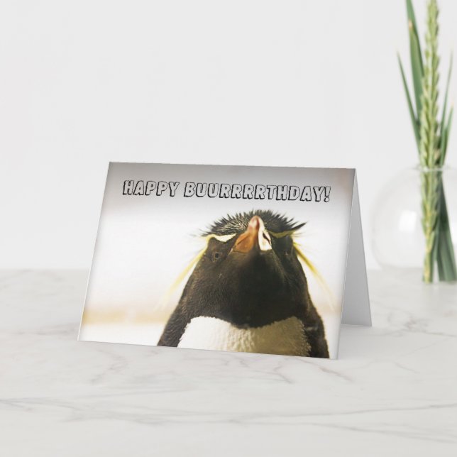 Cartão Penguin Happy Birthday Card (Frente)