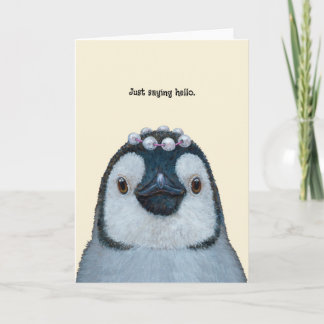 Cartão penguin hello card