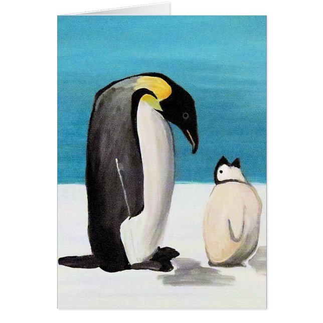 Cartão Penguin Love (Frente)