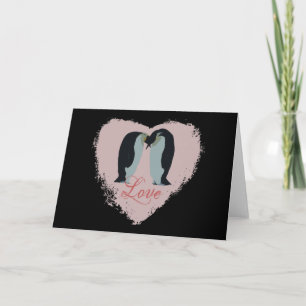 Cartão Penguin Love Heart Cards