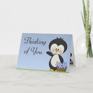 Cartão Penguin Smiles Thinking Of You Hope Card