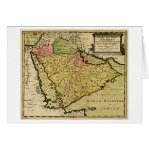 Cartão Península árabe do mapa de Médio Oriente