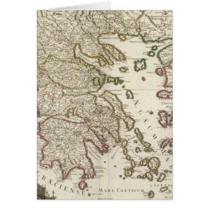 Cartão Península dos Balcãs, Grécia, Macedônia