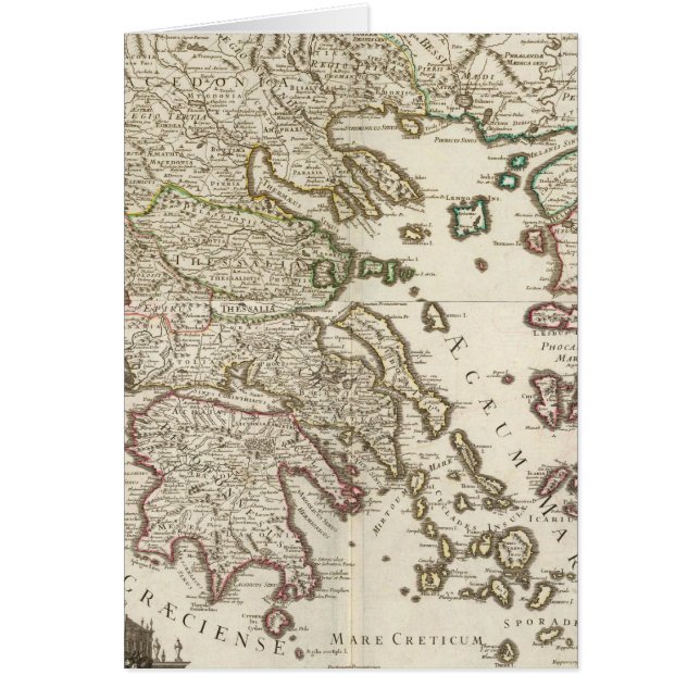 Cartão Península dos Balcãs, Grécia, Macedônia (Frente)