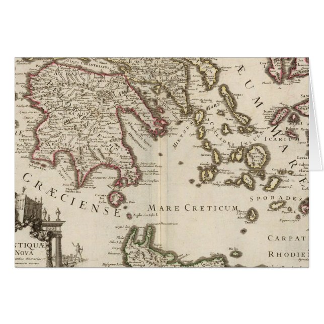 Cartão Península dos Balcãs, Grécia, Turquia (Frente Horizontal)