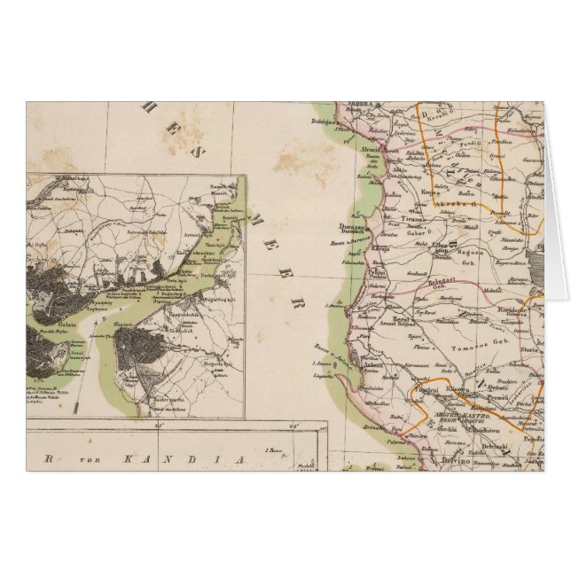 Cartão Península dos Balcãs, Turquia, Albânia (Frente Horizontal)