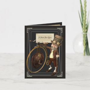 Cartão Penny Farthing Steampunk Notecards