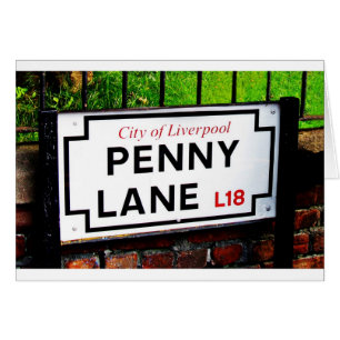 Cartão Penny lane Liverpool England
