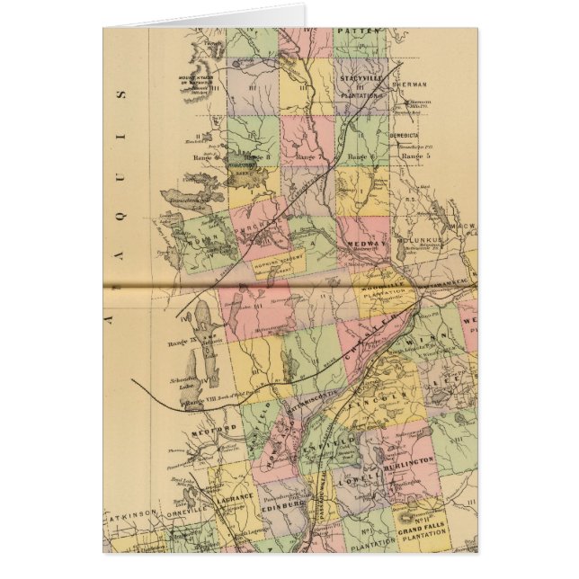 Cartão Penobscot Co, Maine (Frente)