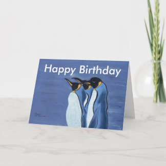 Cartão Penquin Trio - Birthday Card