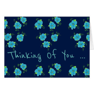Cartão Pensamento Azul De Você