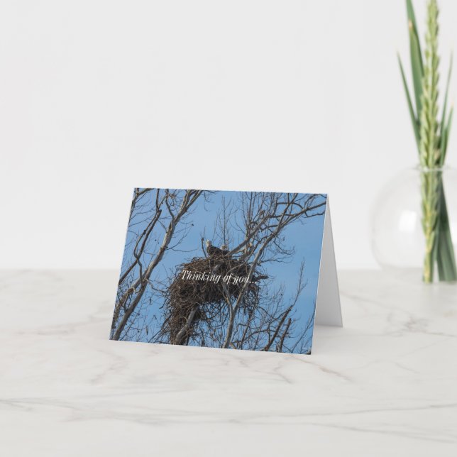 Cartão Pensamento De Problemas De Águia Dupla Na Sua Plac (Frente)