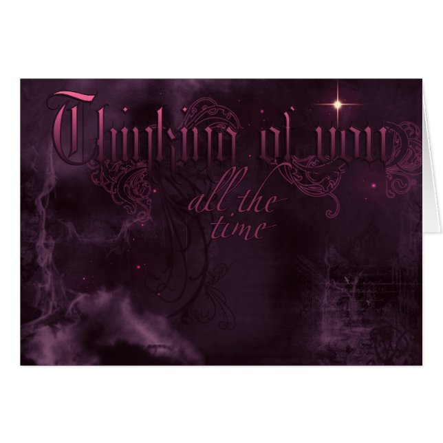 Cartão Pensamento de você (Frente Horizontal)