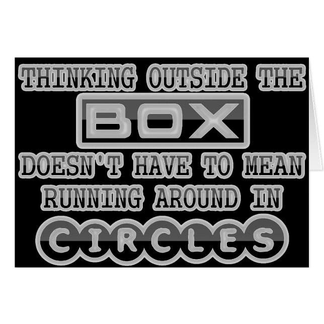 Cartão Pensamento fora da caixa (Frente Horizontal)