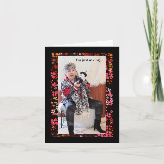 Cartão Pensamento humorístico quando o biscoito cai no ch (Frente)