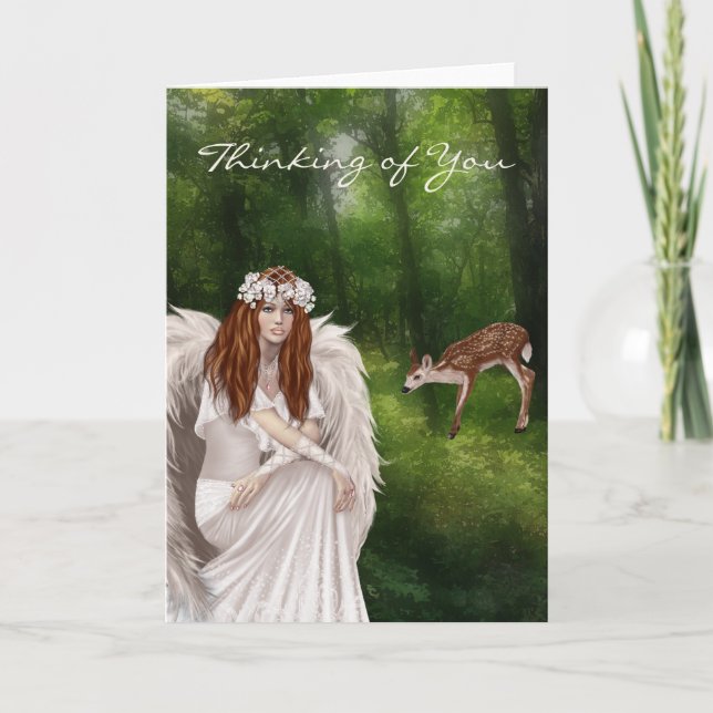 Cartão Pensamento moderno de você merece saudação com Bea (Frente)