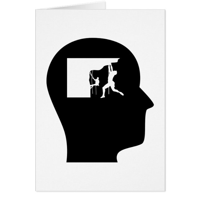 Cartão Pensamento sobre a escalada (Frente)