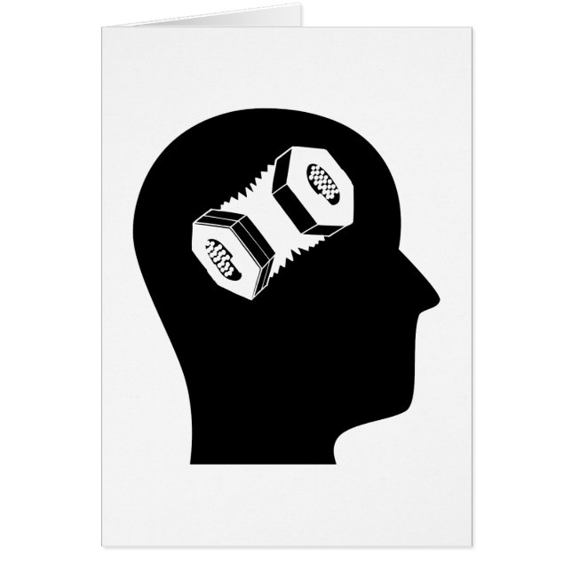 Cartão Pensamento sobre a sanfona (Frente)