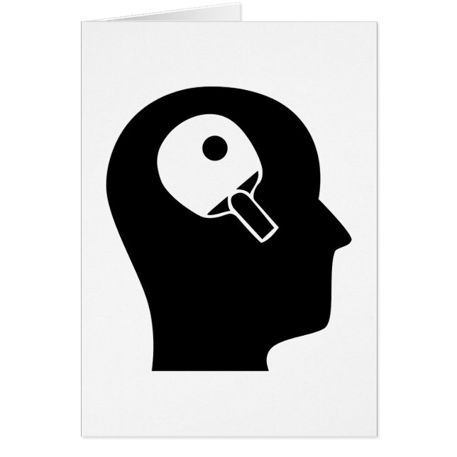 Cartão Pensamento sobre o ténis de mesa (Frente)