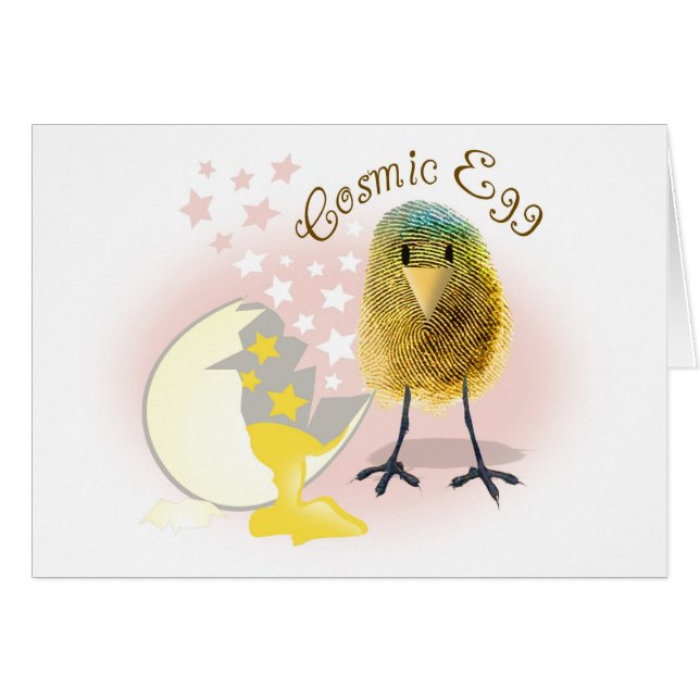 Cartão Pensamentos cósmicos de você…. (Frente Horizontal)