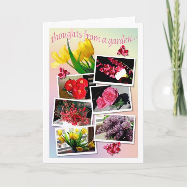 Cartão pensamentos de um jardim... (Frente)