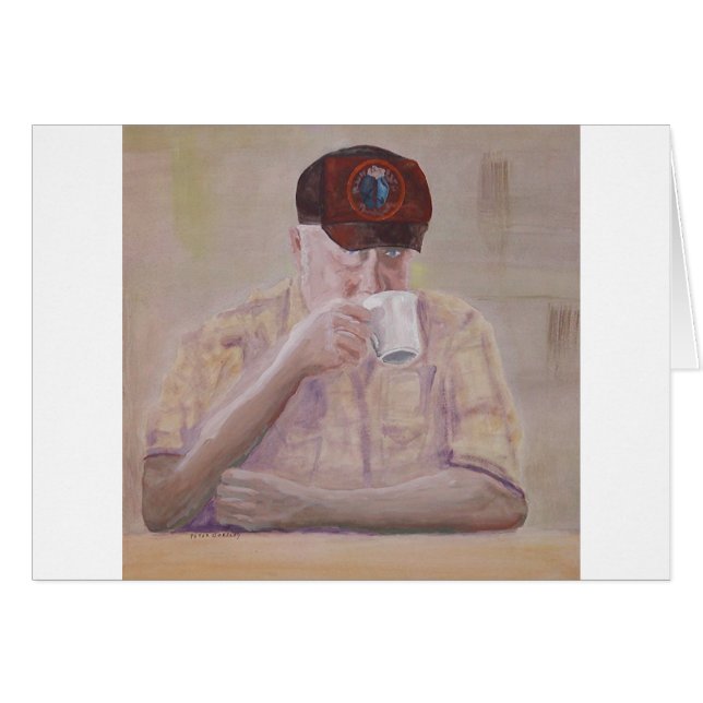 Cartão Pensamentos do café (Frente Horizontal)