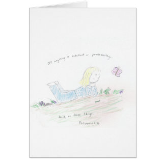 Cartão Pensamentos positivos