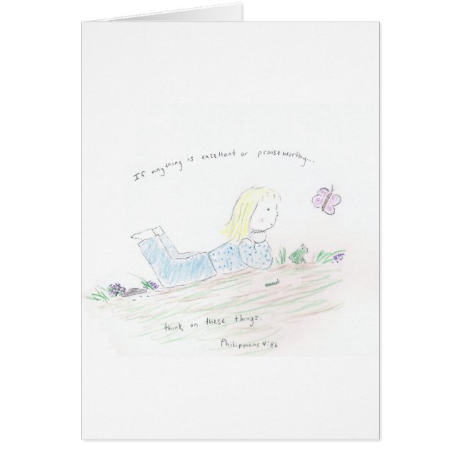 Cartão Pensamentos positivos (Frente)