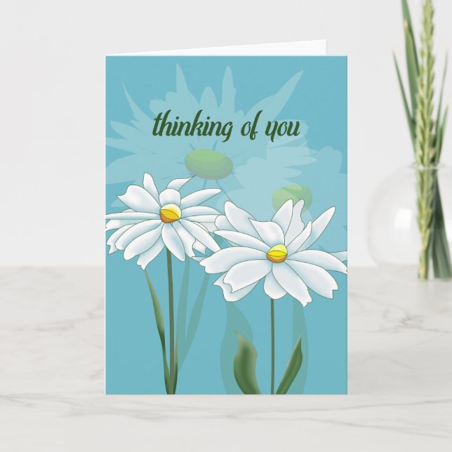 Cartão Pensando em Margaridas (Frente)