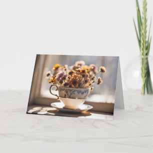 Cartão Pensando em seu Buquê de café