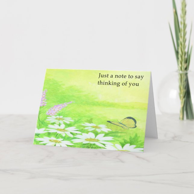 Cartão Pensando em sua nota margarida (Frente)