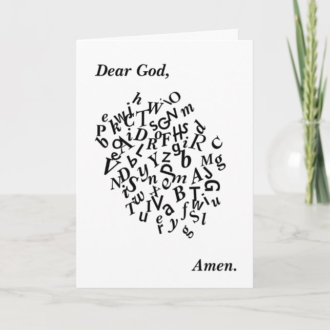 Cartão Pensando em sua oração (Frente)