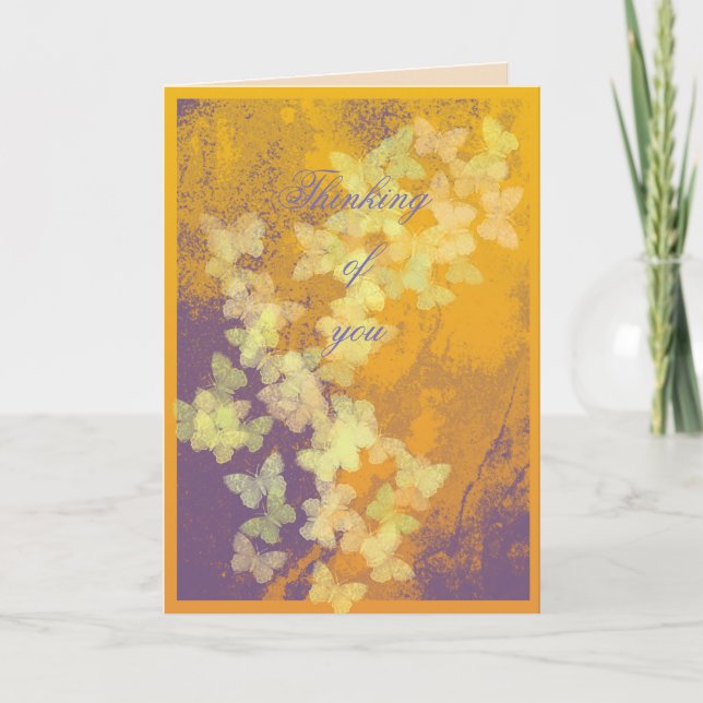 Cartão Pensando em você Aniversário, Páscoa, fique bem, D (Frente)