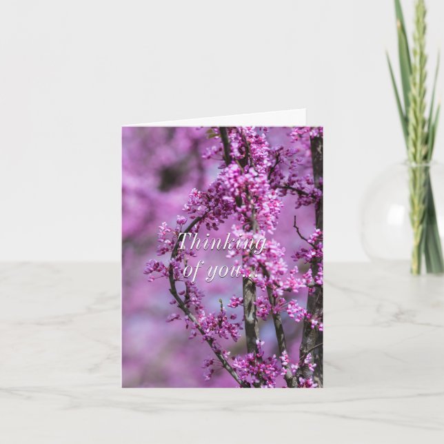 Cartão Pensando em você Avondale Redbud Art (Frente)