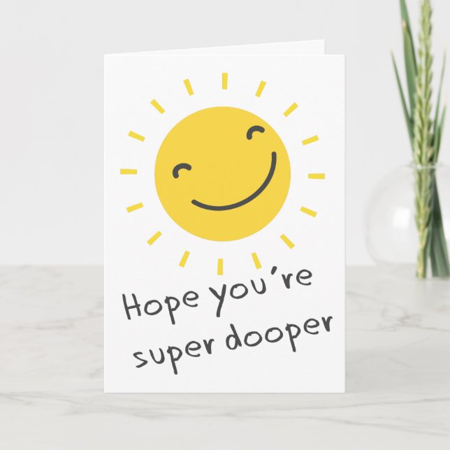 Cartão Pensando em você brilho do sol (Frente)