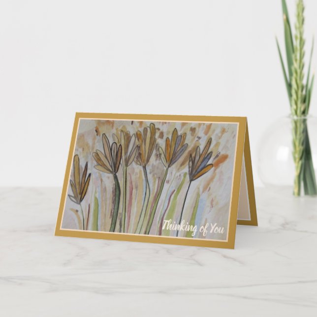 Cartão Pensando em você - Campo de Flores Selvagens (Frente)